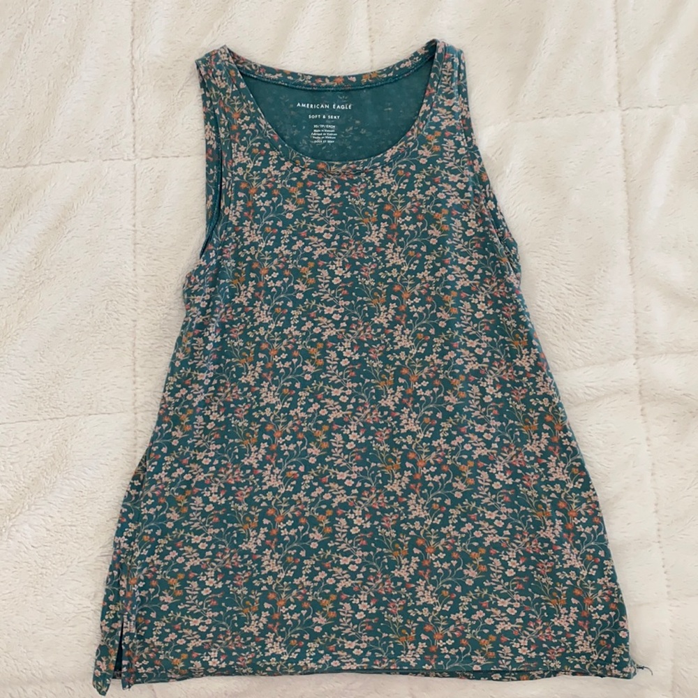 Floral American Eagle Tank Top Size XS